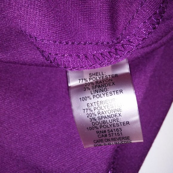 Ivank Trump Pencil Dress Size 4 Solid Purple Sleeveless Gold Hardware Criss Cros - Picture 12 of 12